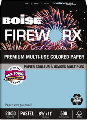 Boise - 8-1/2" x 11" Turbulent Turquoise Colored Copy Paper - Use with Laser Printers, Copiers, Plain Paper Fax Machines, Multifunction Machines - Eagle Tool & Supply