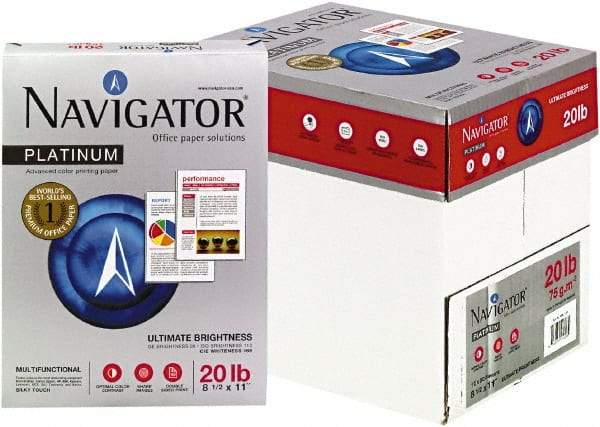 Navigator - 8-1/2" x 11" White Copy Paper - Use with Laser Printers, Copiers, Fax Machines, Multifunction Machines - Eagle Tool & Supply