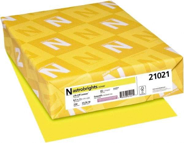 Neenah Paper - 8-1/2" x 11" Lift-Off Lemon Colored Copy Paper - Use with Inkjet Printers, Laser Printers, Copiers - Eagle Tool & Supply