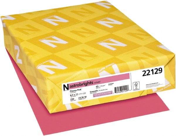 Neenah Paper - 8-1/2" x 11" Plasma Pink Colored Copy Paper - Use with Inkjet Printers, Laser Printers, Copiers - Eagle Tool & Supply