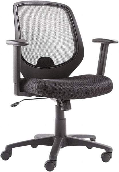 OIF - 40-3/8" High Mid Back Chair - 24" Wide x 22-7/8" Deep, Mesh Seat, Black - Eagle Tool & Supply