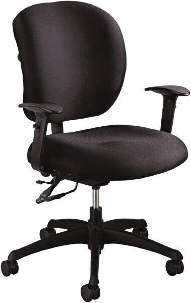 Safco - 38" High Task Chair - 26" Wide x 26" Deep, Foam Seat, Black - Eagle Tool & Supply