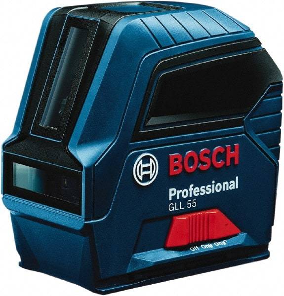 Bosch - 2 Beam 50' Max Range Self Leveling Cross Line Laser - ±5/16\x94 at 30' Accuracy, Battery Included - Eagle Tool & Supply