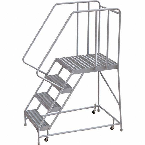 TRI-ARC - Rolling & Wall Mounted Ladders & Platforms Type: Rolling Warehouse Ladder Style: Rolling Safety Ladder - Eagle Tool & Supply