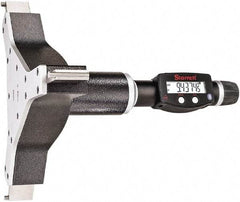 Starrett - 9" to 10", IP67, Carbide Face Electronic Inside Micrometer - 0.00005" Resolution, 0.0003" Accuracy, 4-5/8" Gage Depth - Eagle Tool & Supply