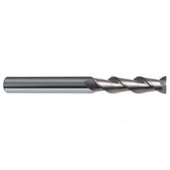 16mm Dia. - 150mm OAL - 45° Helix Bright Carbide End Mill - 2 FL - Eagle Tool & Supply