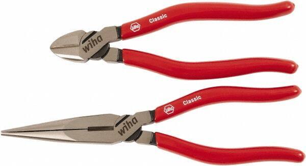 Wiha - 2 Piece Cutting Plier Set - Comes in Vinyl Pouch - Eagle Tool & Supply