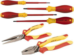 Wiha - 6 Piece Insulated Plier Set - Comes in Vinyl Pouch - Eagle Tool & Supply