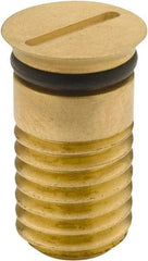 Jergens - 1 Piece M12x1.75 Vise Chip Plug - Brass, 30" Long, 14.5mm Wide - Eagle Tool & Supply