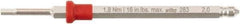 Wiha - 4mm Hex Screwdriver Bit - 6mm Drive, 75mm OAL - Eagle Tool & Supply