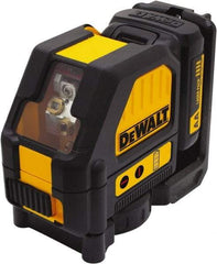 DeWALT - 2 Beam 165' Max Range Self Leveling Cross Line Laser - Red Beam, 1/8" at 30' Accuracy, 17-3/4" Long x 13" Wide x 6-1/8" High, Battery Included - Eagle Tool & Supply