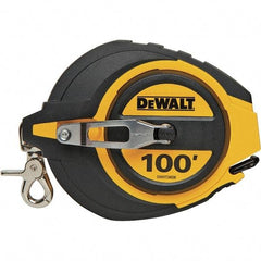 DeWALT - 100' x 3/8" Tape Measure - 1/8" Graduation, Inch Graduation Style - Eagle Tool & Supply