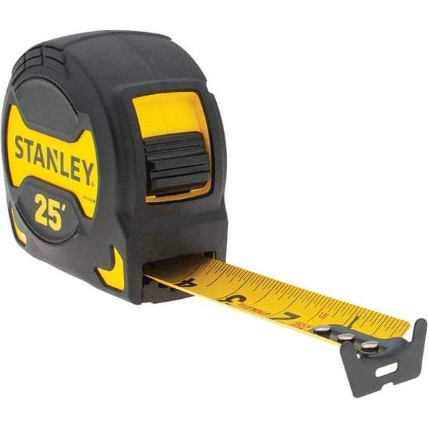 Stanley - 25' x 1-1/8" Tape Measure - 1/16" Graduation, Inch Graduation Style - Eagle Tool & Supply
