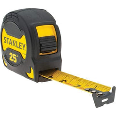 Stanley - 25' x 1-1/8" Tape Measure - 1/16" Graduation, Inch Graduation Style - Eagle Tool & Supply