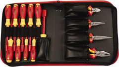 Wiha - 14 Piece Insulated Pliers, Cutters, Slotted & Nut Driver Hand Tool Set - Comes in Box - Eagle Tool & Supply