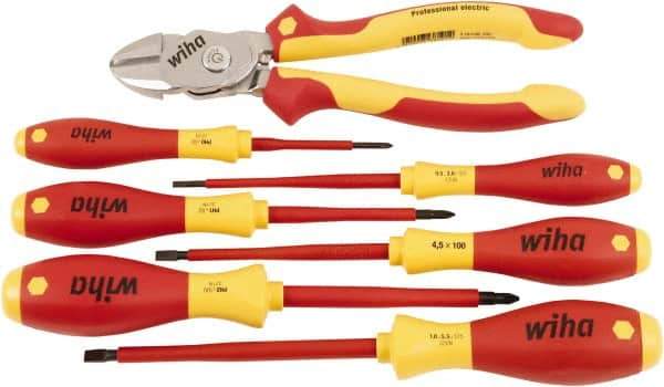 Wiha - 7 Piece Insulated Driver & Bicut Hand Tool Set - Comes in Clamshell - Eagle Tool & Supply