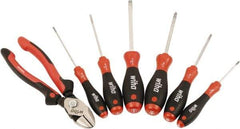 Wiha - 7 Piece Phillips Screwdriver, Slotted & Bicut Hand Tool Set - Comes in Clamshell - Eagle Tool & Supply