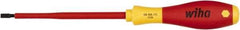 Wiha - 5.5mm Blade Width, Standard Slotted Screwdriver - 125mm Blade Length, Solid/Hex Shank - Eagle Tool & Supply