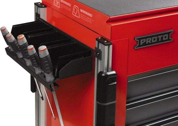 Proto - Tool Box Plastic Screwdriver Parts Bin Holder - 19-1/2" Wide x 11-1/2" Deep x 7" High, Black, For JUC3743-3SG, JUC1834-SG-LK, JUC1834-5SG-SC - Eagle Tool & Supply