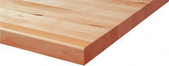 Proto - Tool Box Solid Maple with Laminated Edge Hardwood Worktop - 50-1/8" Wide x 25" Deep x 1-1/2" High, Brown, For 50" Wide Roller Cabinets - Eagle Tool & Supply