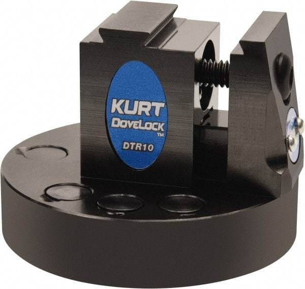 Kurt - 1" Jaw Width, 2" High x 2.69" Long x 2-11/16" Wide Dovetail Reversible Vise - For Use with 4 & 5 Axis Workholding Systems - Eagle Tool & Supply