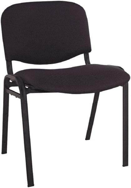 ALERA - Acrylic Black Stacking Chair - Black Frame, 19-3/4" Wide x 21" Deep x 30-3/8" High - Eagle Tool & Supply