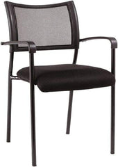 ALERA - Mesh Fabric Black Stacking Chair - Black Frame, 21-1/4" Wide x 23-5/8" Deep x 33-1/2" High - Eagle Tool & Supply