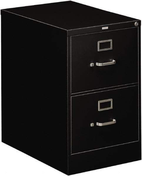 Hon - 18-1/4" Wide x 29" High x 26-1/2" Deep, 2 Drawer Vertical File - Steel, Black - Eagle Tool & Supply