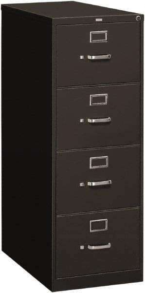 Hon - 18-1/4" Wide x 52" High x 26-1/2" Deep, 4 Drawer Vertical File - Steel, Charcoal - Eagle Tool & Supply