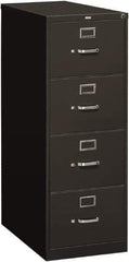 Hon - 18-1/4" Wide x 52" High x 26-1/2" Deep, 4 Drawer Vertical File - Steel, Charcoal - Eagle Tool & Supply