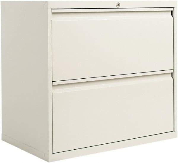 ALERA - 30" Wide x 28.38" High x 19-1/4" Deep, 2 Drawer Lateral File - Steel, Light Gray - Eagle Tool & Supply