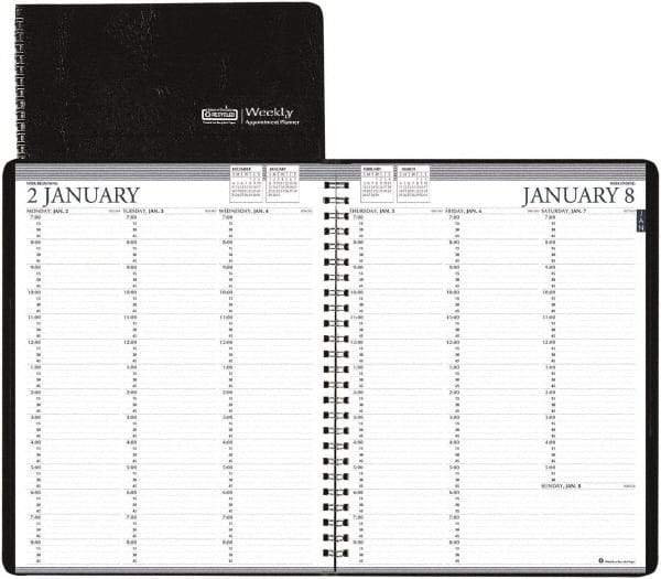 House of Doolittle - 26 Sheet, 8-1/2 x 11", Weekly Planner - Black - Eagle Tool & Supply