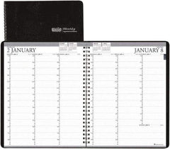 House of Doolittle - 26 Sheet, 8-1/2 x 11", Weekly Planner - Black - Eagle Tool & Supply