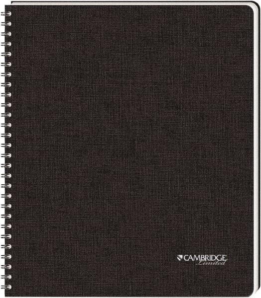 Cambridge Limited - 96 Sheet, 8-1/2 x 11", Legal (Style) Hardbound Notebook - Black - Eagle Tool & Supply