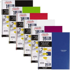 Five Star - 100 Sheet, 6 x 6", Quadrille Wire Bound Notebook - Assorted Colors - Eagle Tool & Supply