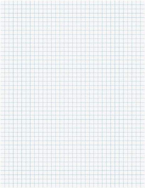 TOPS - 50 Sheet, 8-1/2 x 11", Quadrille Quadrille Pads - White - Eagle Tool & Supply