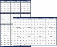 House of Doolittle - 1 Sheet, 4 x 6", Erasable Wall Planner - Blue & Gray - Eagle Tool & Supply