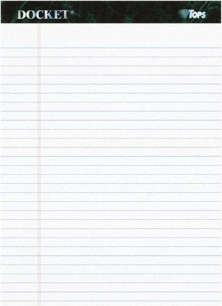 TOPS - 50 Sheet, 7-7/8 X 10", Legal/Wide (Style) Perforated Style Ruled Pads - White - Eagle Tool & Supply