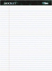 TOPS - 50 Sheet, 7-7/8 X 10", Legal/Wide (Style) Perforated Style Ruled Pads - White - Eagle Tool & Supply