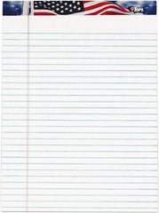 TOPS - 50 Sheet, 8-1/2 x 11", Legal/Wide (Style) Writing Pad - Red, White & Blue - Eagle Tool & Supply