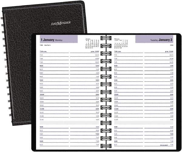 DayMinder - 312 Sheet, 11 x 17", Accounting Book - Black - Eagle Tool & Supply
