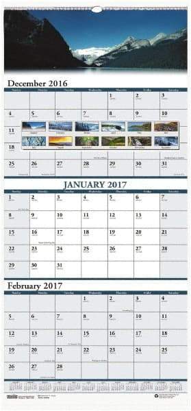 House of Doolittle - 12 Sheet, 9-1/4 x 11-7/8", Wall Calendar - Eagle Tool & Supply