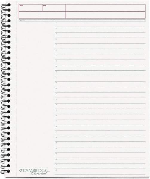 Cambridge - 80 Sheet, 8-1/2 x 11", Business Notebook - Black - Eagle Tool & Supply