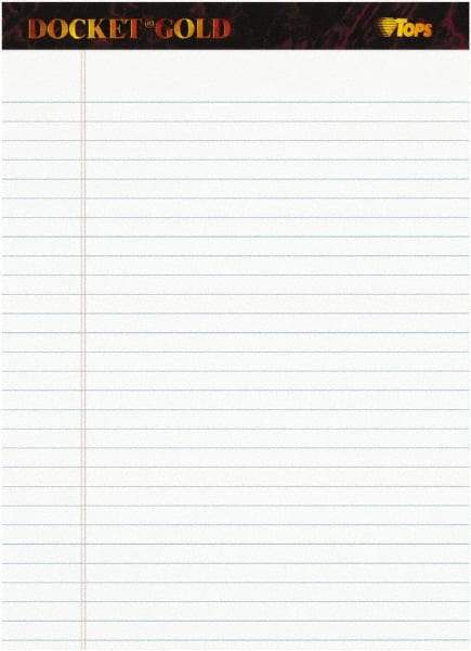 TOPS - 50 Sheet, 8-1/2 x 11-3/4", Legal/Wide (Style) Perforated Style Ruled Pads - White - Eagle Tool & Supply