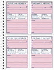 TOPS - 400 Sheet, 8-1/2 x 11-3/4", Telephone Message Book - Pink - Eagle Tool & Supply