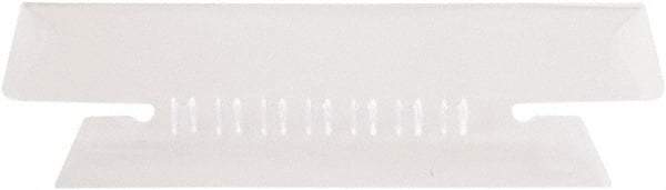Pendaflex - 3-1/2" File Insert Label, 25 Tabs, Slide In, Hanging Divider - White Tabs, Clear Folder - Eagle Tool & Supply