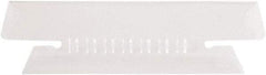 Pendaflex - 3-1/2" File Insert Label, 25 Tabs, Slide In, Hanging Divider - White Tabs, Clear Folder - Eagle Tool & Supply