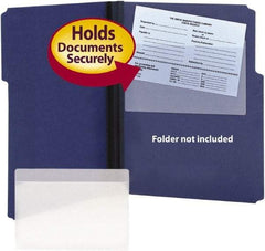 SMEAD - 5-9/16" Long x 9" Wide Label Holders Binder - Clear - Eagle Tool & Supply