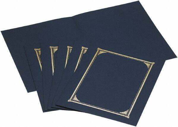 Geographic - 6 Piece Navy Blue Document Holders-Certificate/Document - 9-3/4" High x 12-1/2" Wide - Eagle Tool & Supply