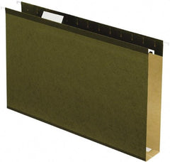 Pendaflex - 9-1/2 x 14-1/2", Legal, Standard Green, Hanging File Folder - 11 Point Stock, 1/5 Tab Cut Location - Eagle Tool & Supply